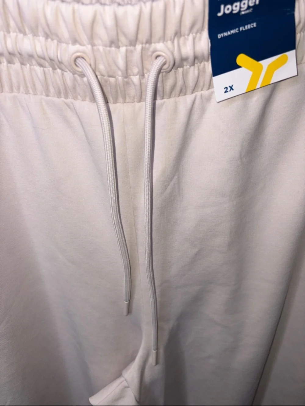 Old Navy Dynamic Fleece High Rise Jogger Pants - Cream  Drawstring Waist 2X NWT! - Picture 11 of 14